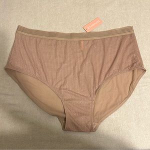 NWT Third Love Women Modern‎ Mesh High Brief Underwear Beige Size 2X